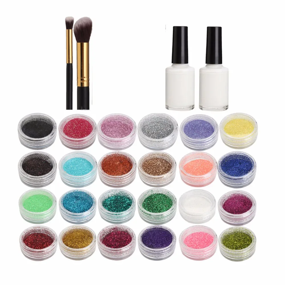 

Ou Xin Li Glitter Tattoo Kit Christmas Stencils Glitter Glue Brushes Body Art Tattoo Set