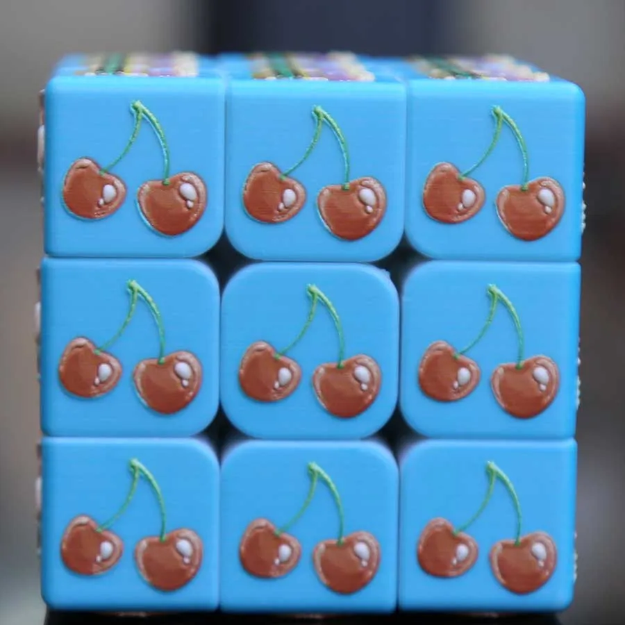 3D Embossed Cube 3x3x3 Cute Ice Cream Fruit Pattern Blind Magic Cube Cubo Magico Education Toy Children