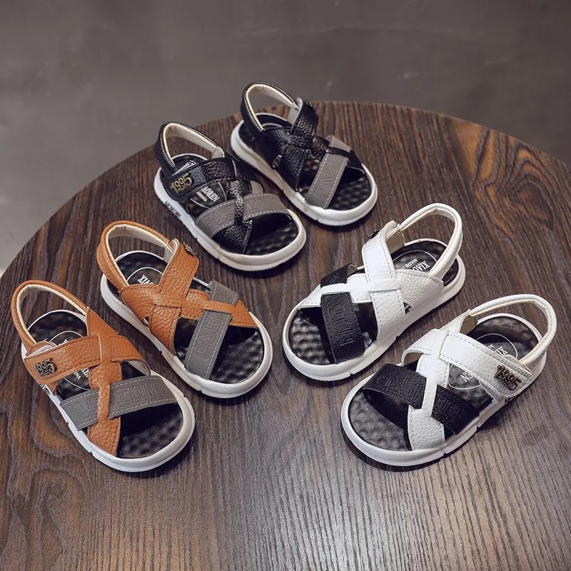 

Sandals Child Footwear for Children Sandals Toddler Boys Sandals Breathable Flats Shoes Summer Comfortable Leather Sandal