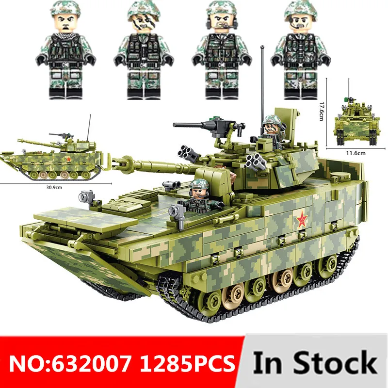 

1285pcs legoing technic Tank Model World Military Amphibious Infantry Fighting Vehicle Building Blocks Educational Toys for kids