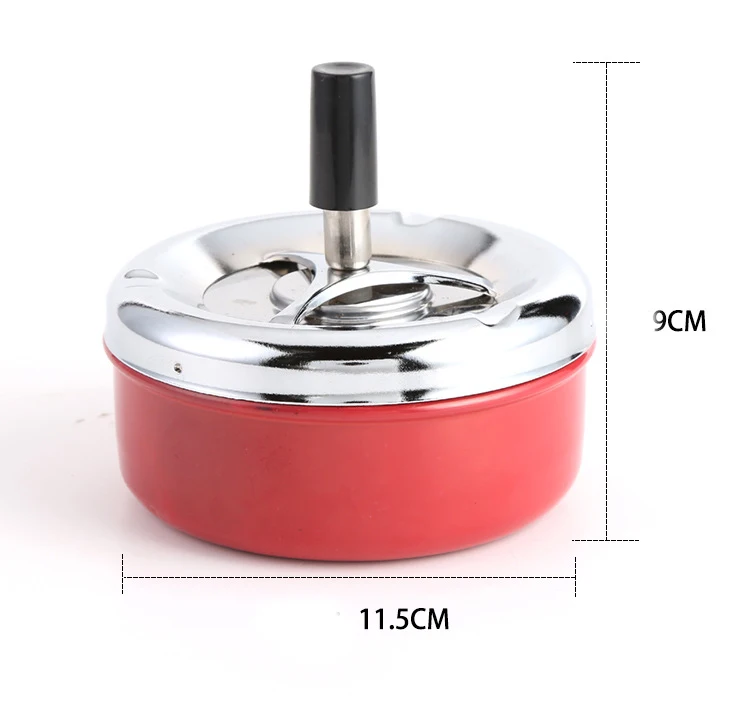 Пепельница из нержавеющей стали для дома, вращающаяся с крышкой, круглая пепельница для сигарет с держателем спиннинга