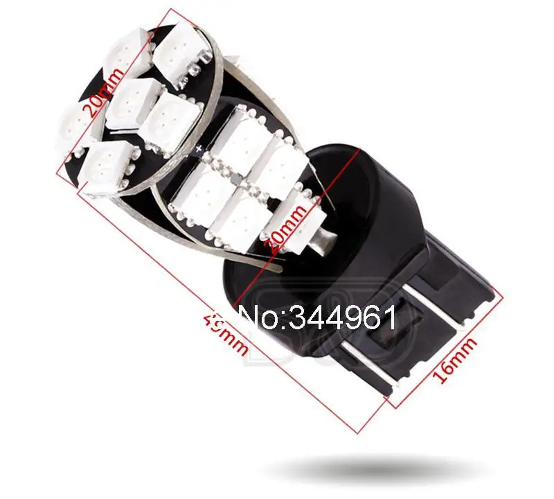 DHL 7443 7440 красный 21 SMD Canbus OBC Error Free задние стоп-сигналы w21/5 Вт светодиодный автомобиль лампы Автомобильные фары 12 V