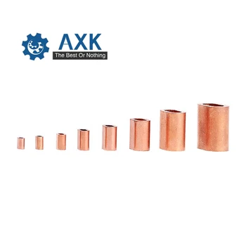 

M1-M6 Brass Cable Crimps Sleeve Round Hole Ferrule Crimping Loop Oval Copper Wire Rope Clip Swage Fittings