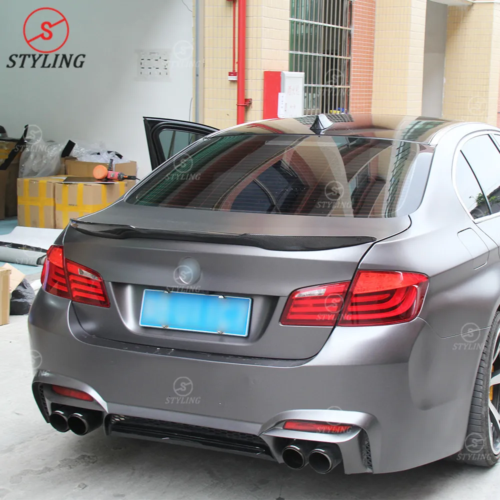 F10 карбоновый спойлер M4 Стиль для BMW F10 520d 525i 530i 540i m5 Задний багажник спойлер крыла 2010-2013