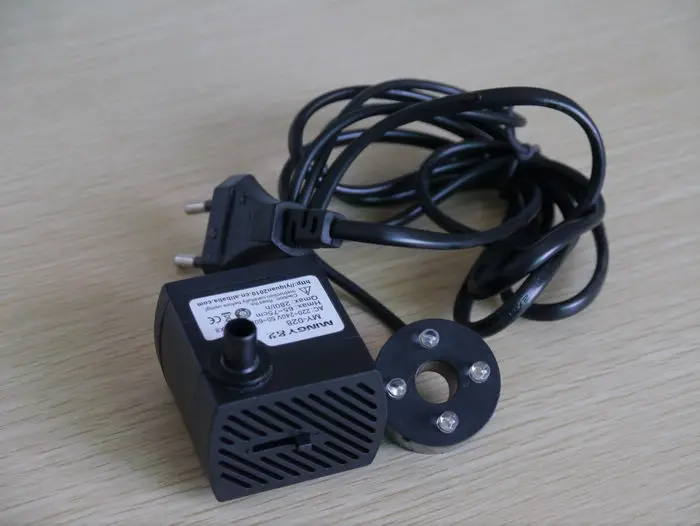 

4W AC 220V submersible water pump 4 LED micro water pump For Aquarium fountain