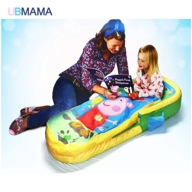 Cheap Cartoon pink pig inflatable baby sleeping bag lovely cartoon design portable inflatable baby sleeping bag