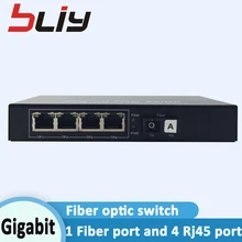 Bliy 1G4FE 1000 м одиночный волоконный одномодовый SC волоконный порт RJ45 ethernet порт волоконно-оптический медиаконвертер ethernet волоконный коммутатор
