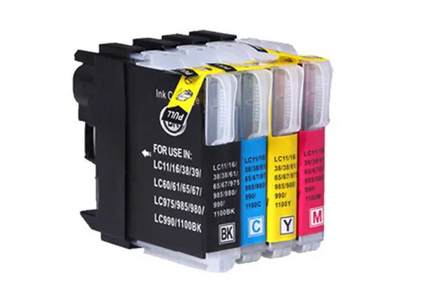 

4x LC980 Ink Cartridges Compatible for Brother DCP-197C DCP-365CN DCP-375CW DCP-377CW