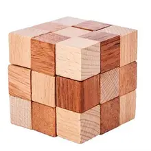 Сложная IQ деревянный куб головоломка ум Головоломка игра для взрослых детей