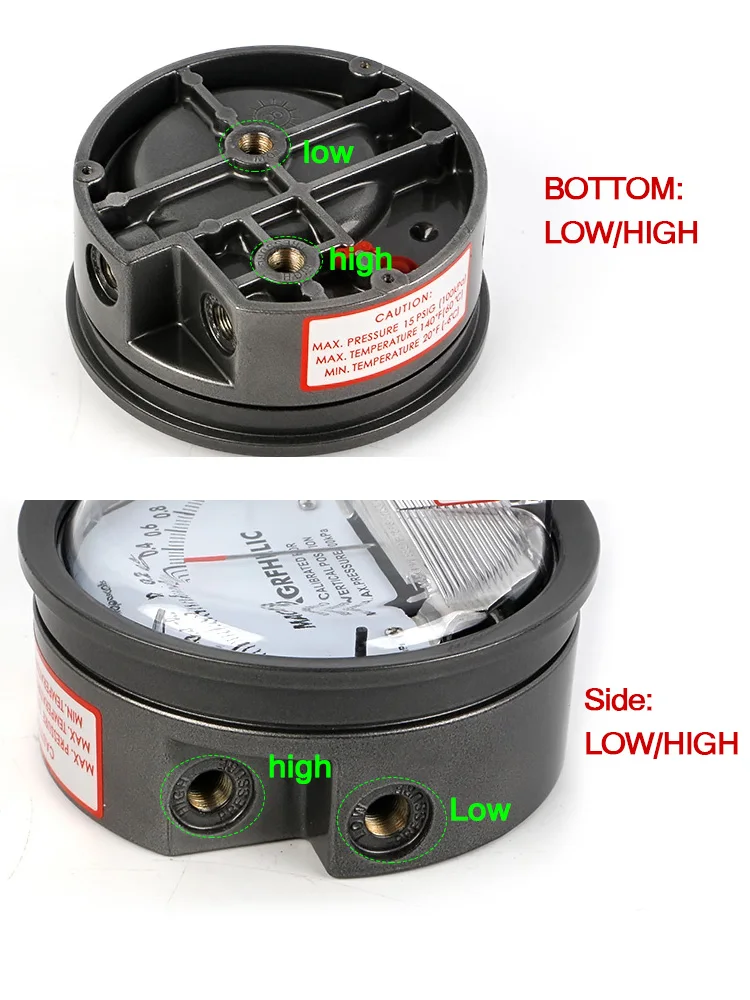 TE2000 Micro Differential Pressure Gauge High Precision Air Differentialvacuum Manometer Micro Measuring Range 0-60PA~0-30KPA