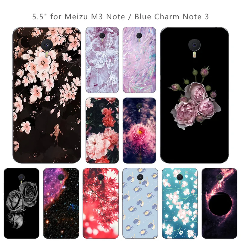 Luxury for Meizu M3 Note Capa Soft Funda Ice Pattern Blue Charm 3 Phone Case Gel Slim Silicon Full Protector Back Cover |