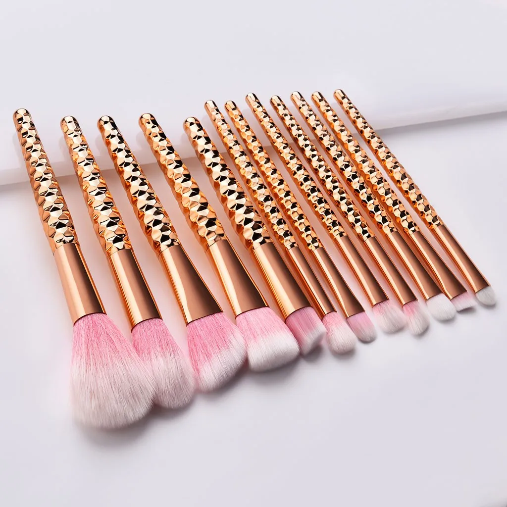 

7/8/12 Pcs Makeup Brushes With Honeycomb Rose Gold Eye Makeup Brush Set