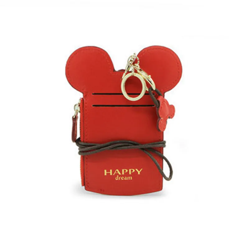 

HNXZXB New cartoon accessory card bag universal multi-function fashion breast card clip pure color British style neck card clip