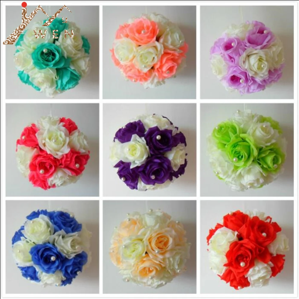 Hot Sale Artificial Foam Roses For Home And Wedding Decoration Flower Heads Kissing Balls For