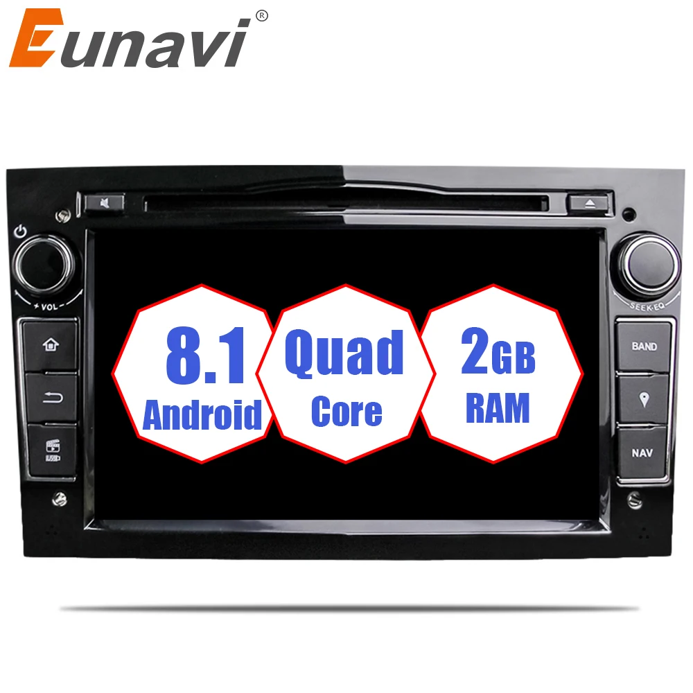 

Eunavi 2Din Quad Core 7'' Android 8.1 Car DVD Radio Player GPS Navi for Vauxhall Opel Astra H G Vectra Antara Zafira Corsa