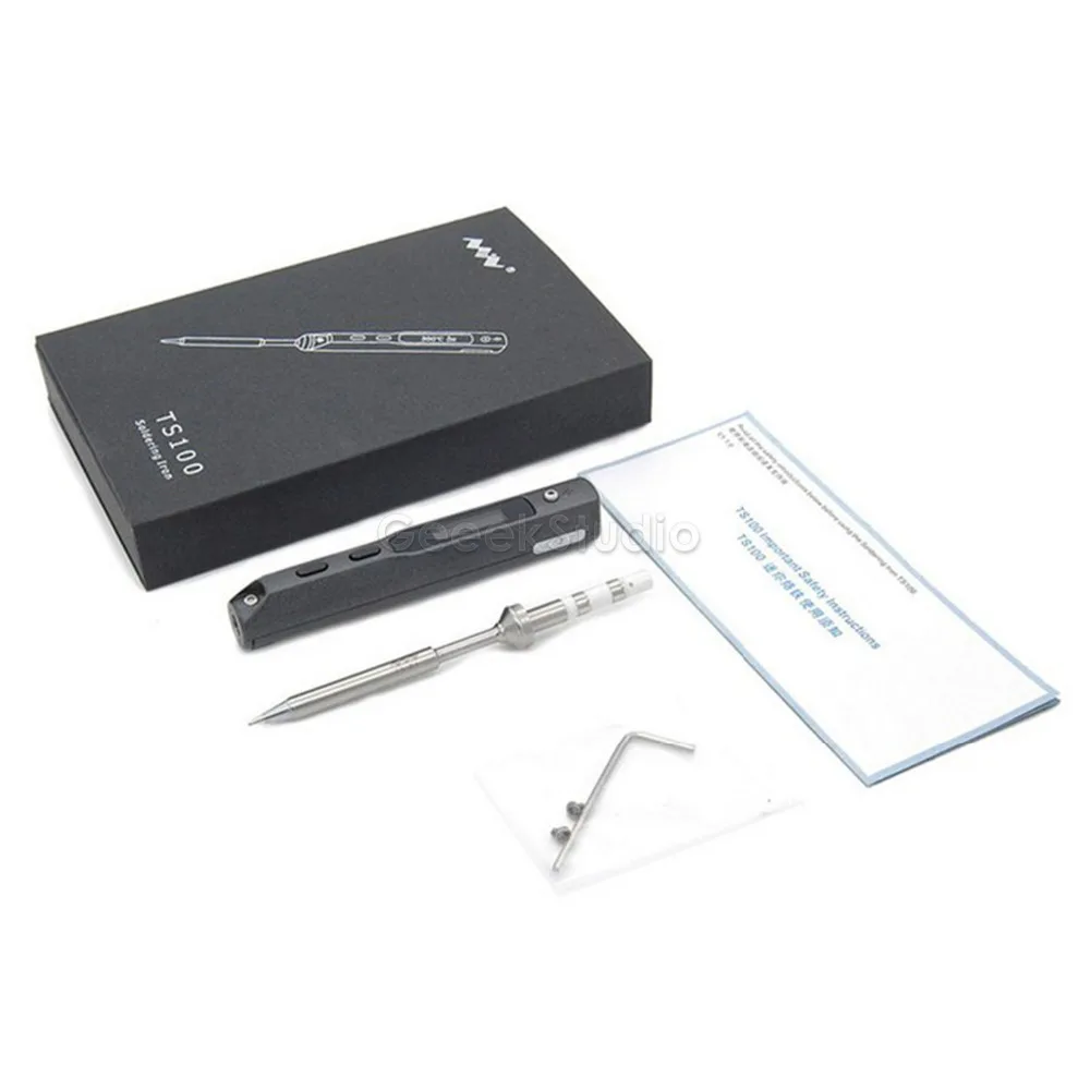 

TS100 Portable Mini Smart DC Electric Soldering Iron Welding Station 12V 19V 24V 40W Tip Oscilloscope intelligent Numerical