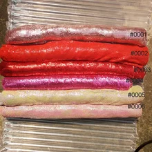 Модная ткань красная Переливающаяся металлическая сетка ткань металлические блестки ткани для украшения дома шторы платье сумка Сделай Сам Шитье