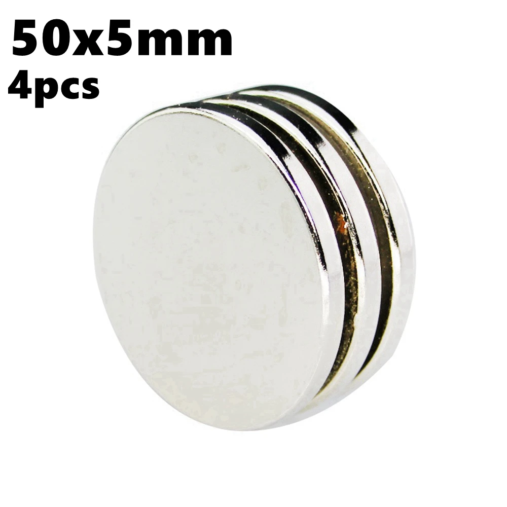 

Super Powerful Strong Magnet Sheets 4pcs Disc 50mm X5mm Ndfeb 50*5 N35 Rare Earth Iman Big Round Neodymium Magnets Sheet