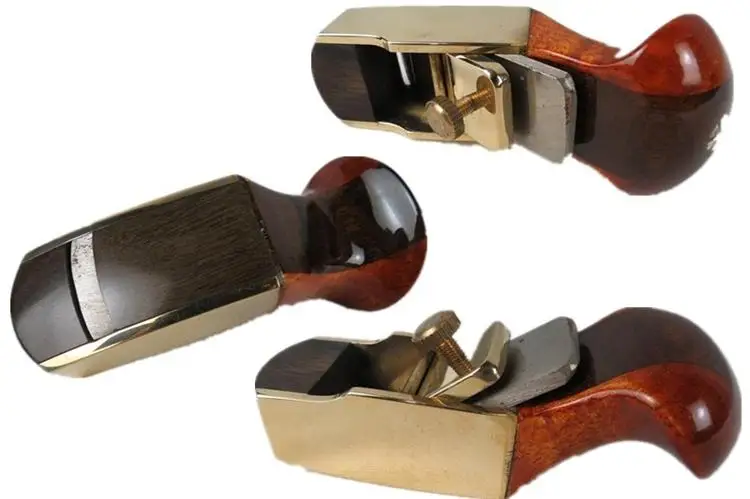 Изготовление скрипок инструмент Роскошные латунь + ebony 61 мм/70 мм с выпуклым дном плоскости, резьба по дереву инструменты, Мини плоскости
