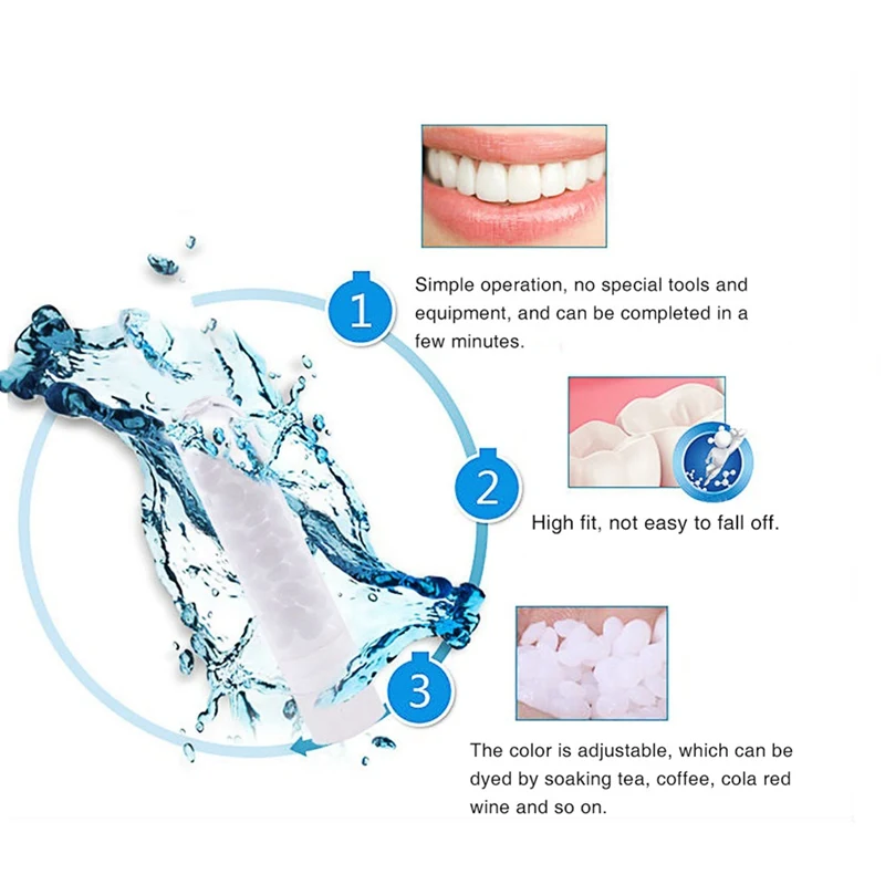Смоляные зубные зубы, твердый клей, Временный набор для ремонта зубов и зазоров, твердый клей, зубной протез, клей для зубов, стоматолога