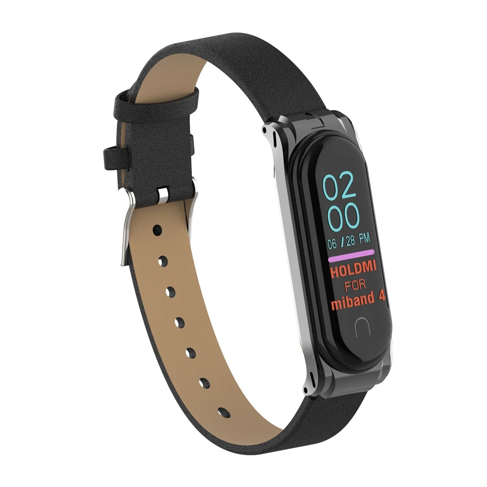 Браслет Hangrui Mi Band 4 из натуральной кожи для фитнес трекера Xiaomi 3 цветные браслеты