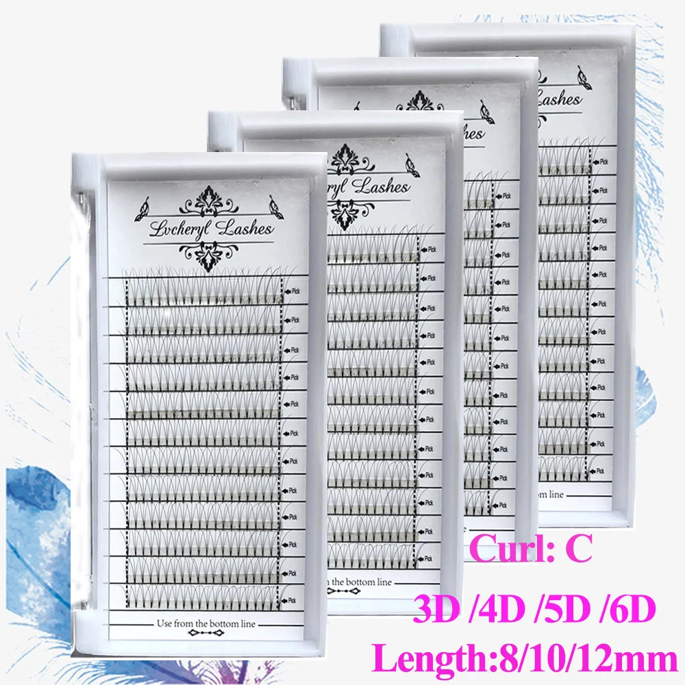 

1pcs Russian Volume Premade Fans 3D False Eyelash Extension Makeup Lashes C Curl Roll Eyelashes Korean Silk Personal Eyelashes