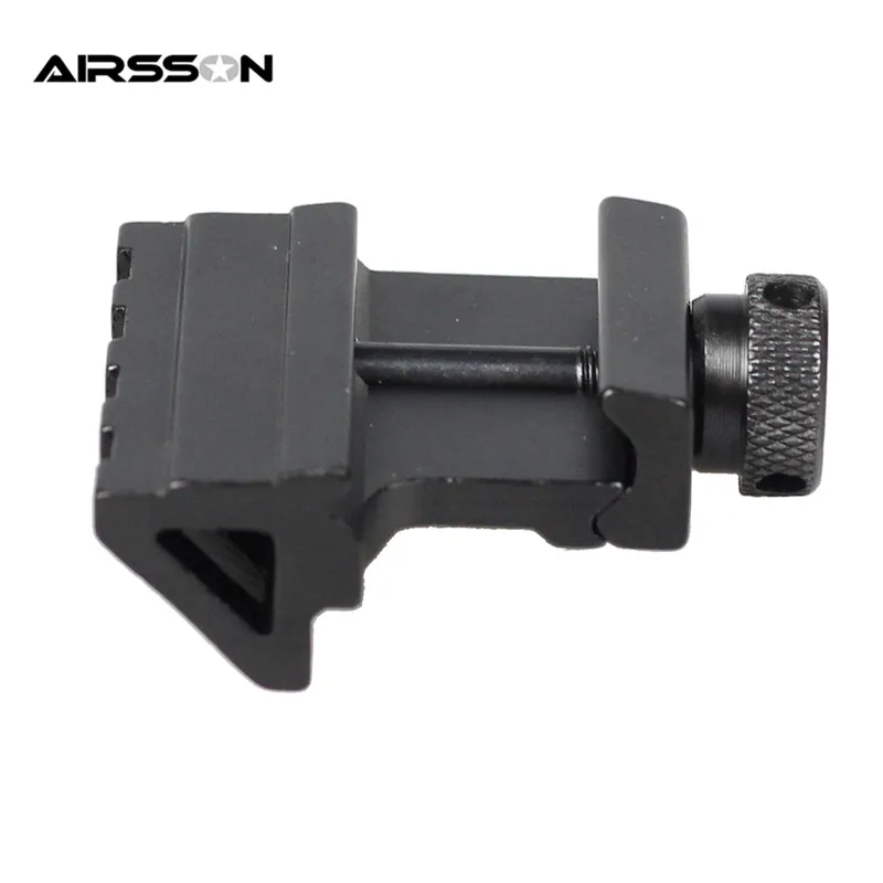 45 Grad Winkel Taktisches Zielfernrohr for Mount Aluminium Offset 4 Slot Seitenschiene RTS Visierschiene Airsoft 45mm Picatinny Laser Adapter Schwarz LSHBAO-Hunting