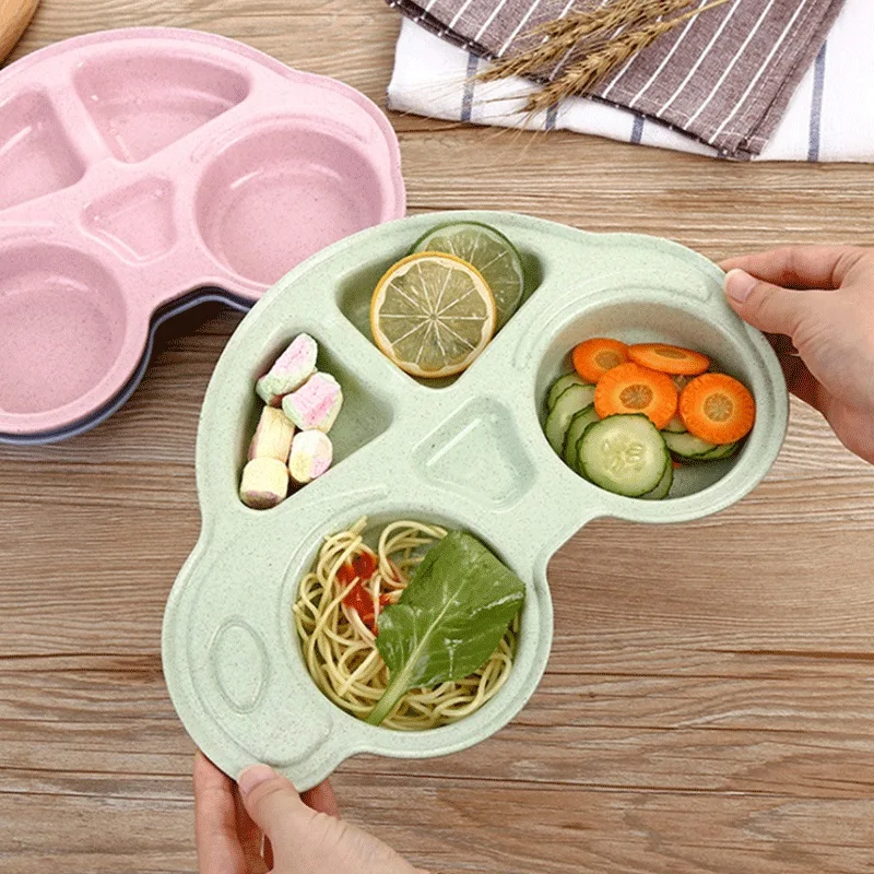 

Kids Dinner Plate Divided Dish Tray Dessert Baby Food Feeding Tableware Food Tableware Dishes Eating Dinnerware Dinner Plate