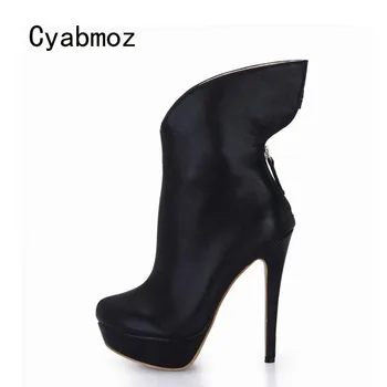 

Cyabmoz Platform High Heels Ankle Women Winter Boots Shoes Woman Zapatillas Botas Zapatos Mujer Ladies Wedding Party Dress Shoes