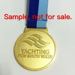 Пользовательские медаль в 57.2 мм Диаметр из цинкового сплава с приложением лентой/400 шт