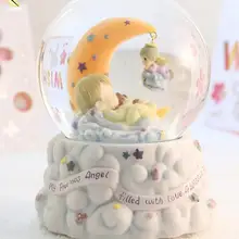 RONG-719+ луна снег музыкальная шкатулка в виде хрустального шара музыкальная шкатулка креативный подарок на день рождения, чтобы отправить девочек детям