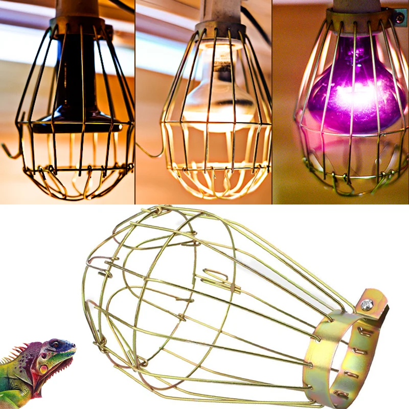 Lamp Shade Lighting Parts Reptile Supply Copper Iron Home Household Guard for Ceramic Heat Lamps Light Fixture Pets Room Decor