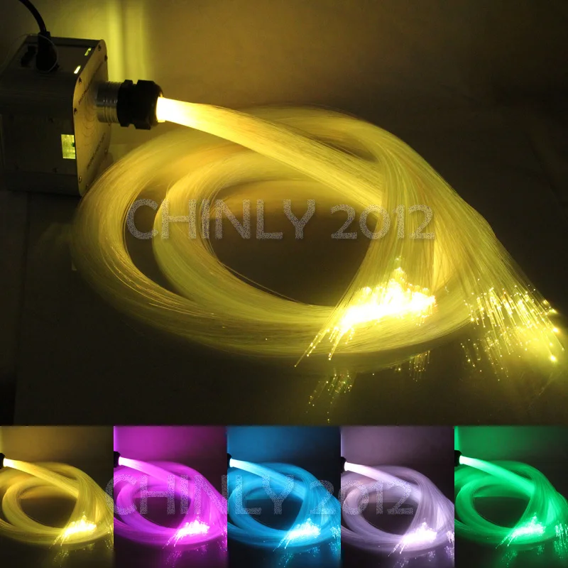 

32W Twinkle RGB LED Fiber Optic star ceiling kit light 400pcs(0.75mm+1.0mm+1.5mm+2.0mm) +crystal+28key RF remote