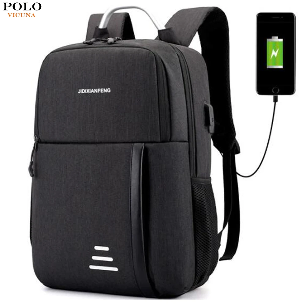 

Large Capacity Men's Laptop Backpack With USB Charging Port Unisex Reflective Backpack For Men Women Outdoor Travel Backpacks
