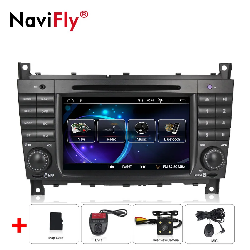 

NaviFly autoradio for Benz C Class W203/AMG C55 /AMG C63/CLK Class W209 Android 8.1 car dvd multimedia player with GPS 2 Din