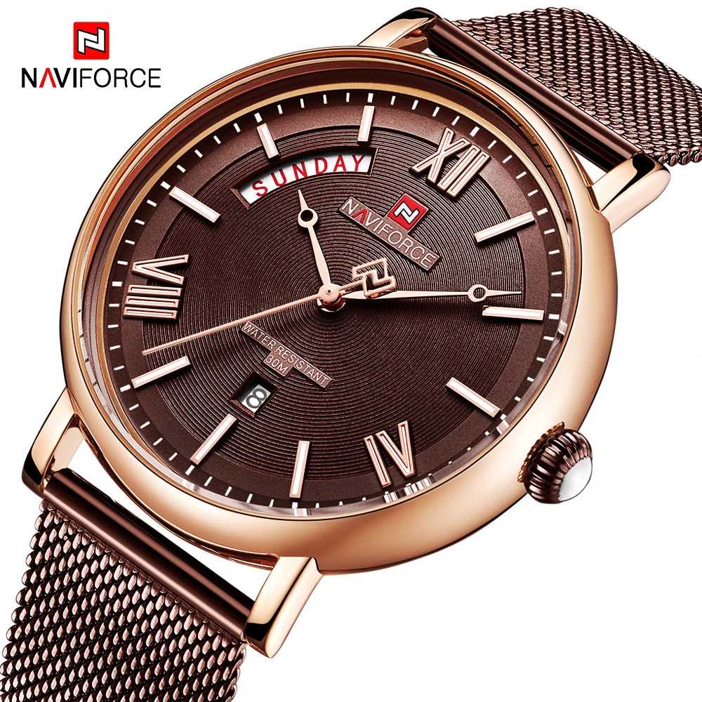 Часы NAVIFORCE мужские модные спортивные кварцевые водонепроницаемые деловые