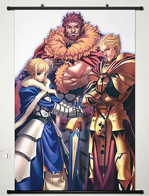 Стена прокрутки постер живопись для аниме Fate/Stay Night Saber &amp Gilgamesh 422 | Дом и сад