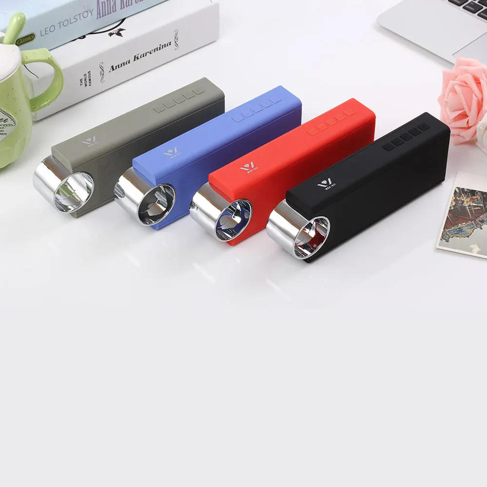 Bluetooth Speaker Column Portable HIFI Speakers Wireless Speaker Flashlight With 2000mAh PowerBank Handfree MIC FM Radio  (4)