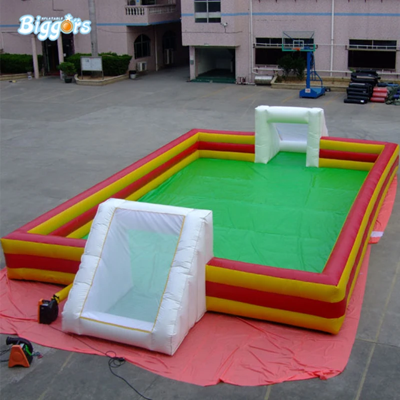 

PVC Material Soccer Field With Customized Size Inflatable Football Field Soapy Stadium Soccer field