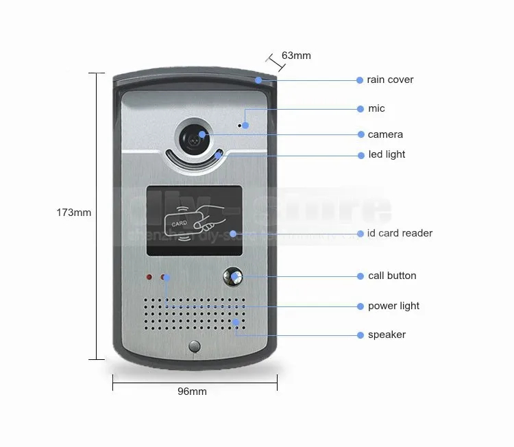 Diysecur 7 inch проводной видео домофон Дверные звонки LED Ночное видение RFID разблокировки безопасности дома, домофон Системы 3 Мониторы 2 Камера