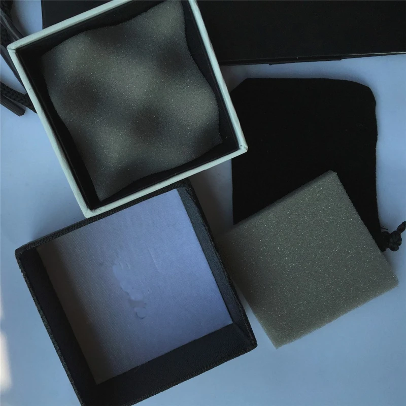 1 компл./лот, модный бренд, ювелирные изделия, посылка комплект для колье и сережек с голубыми бумага черно-белые сумки подарочные коробки дисплея