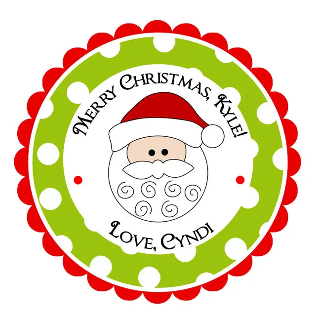 personalized christmas santa claus stickers christmas address