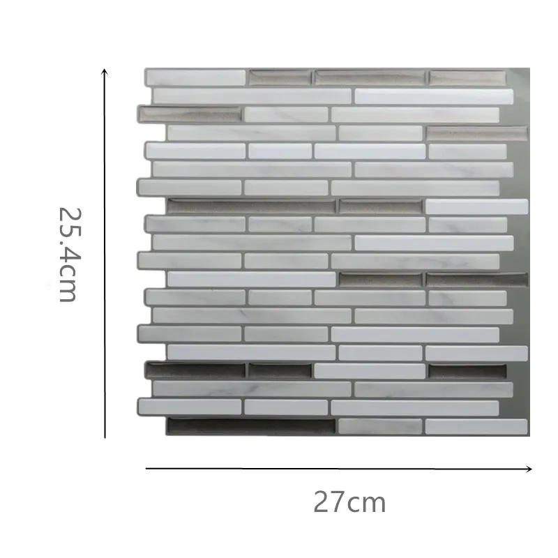 Самоклеящаяся настенная плитка из белого и серого мрамора, мозаика, самоклеящаяся панель, сделай сам, для кухни, ванной, дома, наклейка на стену, виниловая, 3D