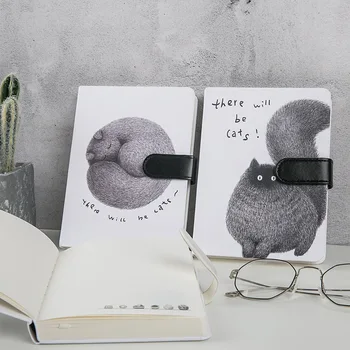 

Cute Cat Notebook Hardcover Journal 36K diary planning planner 128 sheets thick stationery agenda