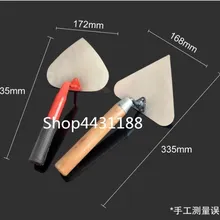 Смешанный 2 шт. персика в форме Сталь лезвие с деревянной/металлическая ручка, шатель для штукатурки конструкции лопатка