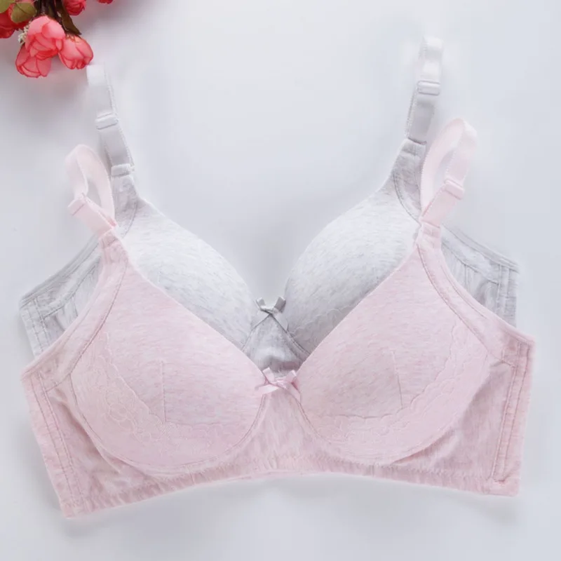 

Fitness women no steel ring thick mold cup color cotton sports bra top sport yoga bra adjustable shoulder strap lace decoration