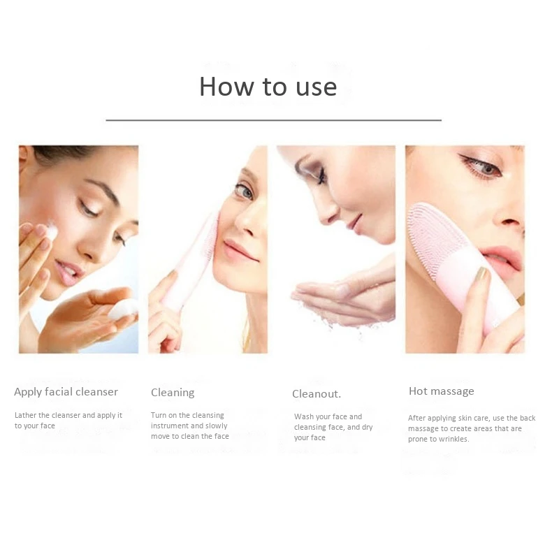 Хит! Электрический силиконовый Очищающий Инструмент Беспроводная зарядка