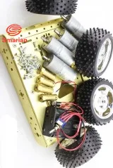 

Official smarian 4WD Metal Robot Car Chassis with Strong Motor Platform form DIY Smart Car Kit