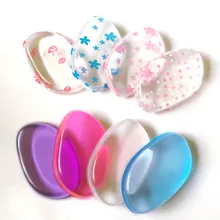 Newest Silicone Gel Cosmetic Puff Transparent Silica Flawless Powder Puff Sponge Face Blending Jelly Make Up Accessories 8 Color