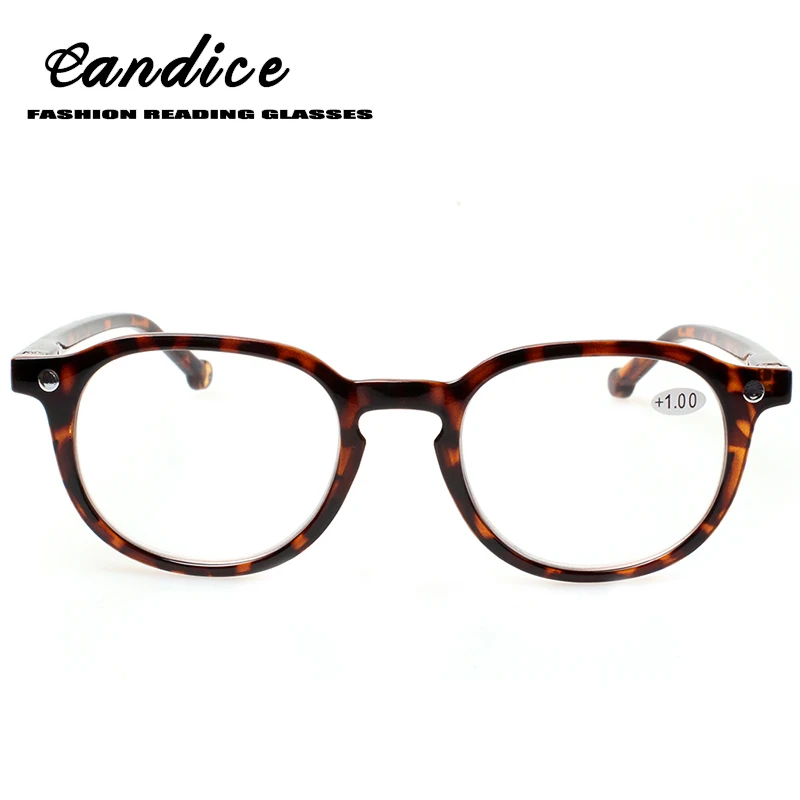

Fashion round frame glasses spring hinge design men and women leisure reading glasses diopter 0.5 1.75 2.0 3.0 ....
